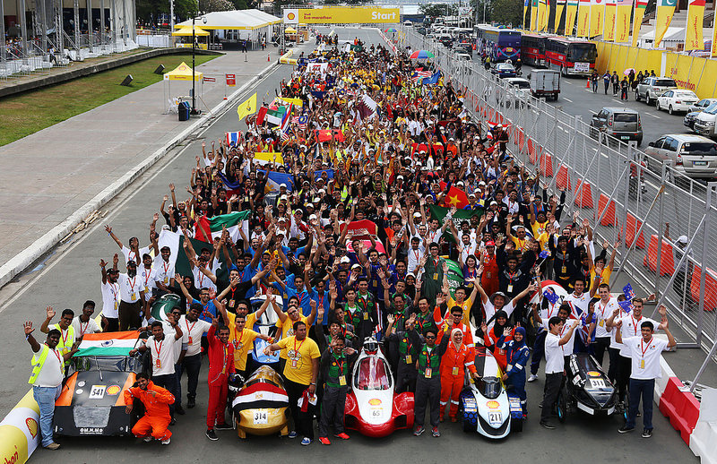 Teams participating in Shell Eco-Marathon 2015