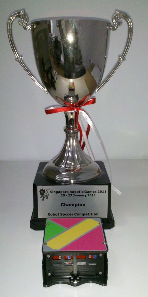 Singapore Robotic Games 2011 MiroSot champion trophy