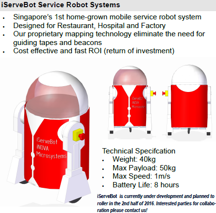iServeBot service robot concept for restaurants