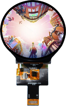 2.1 inch round TFT display module with flexible ribbon connector